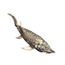  Silver caviar server "Sturgeon"