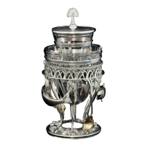 Silver caviar server "Salmons" 