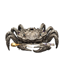 Silver caviar server "Crab"