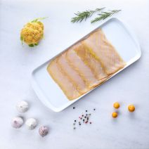 Sturgeon fillet, cut, cold smoked, 200g