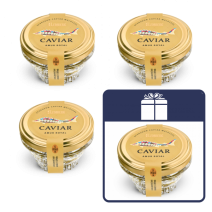 Sturgeon Caviar AMUR ROYAL, 3 + 1 x 50g 