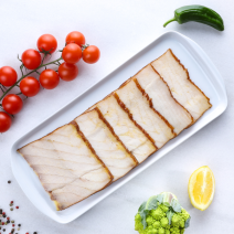 Sliced Sturgeon Filet, hot smoked, 250g